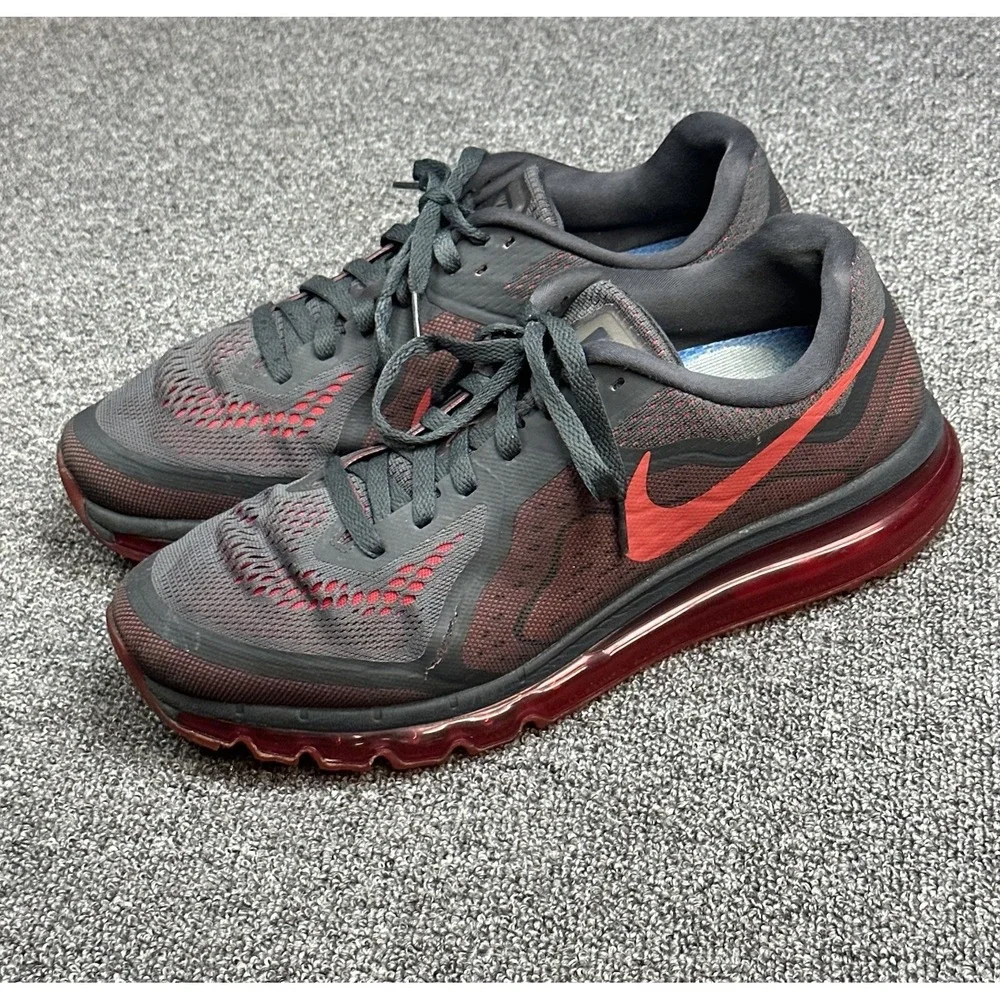 Nike Air‎ Max 2014 Anthracite Grey Red Men's Shoes Size 11.5 (621077-066)